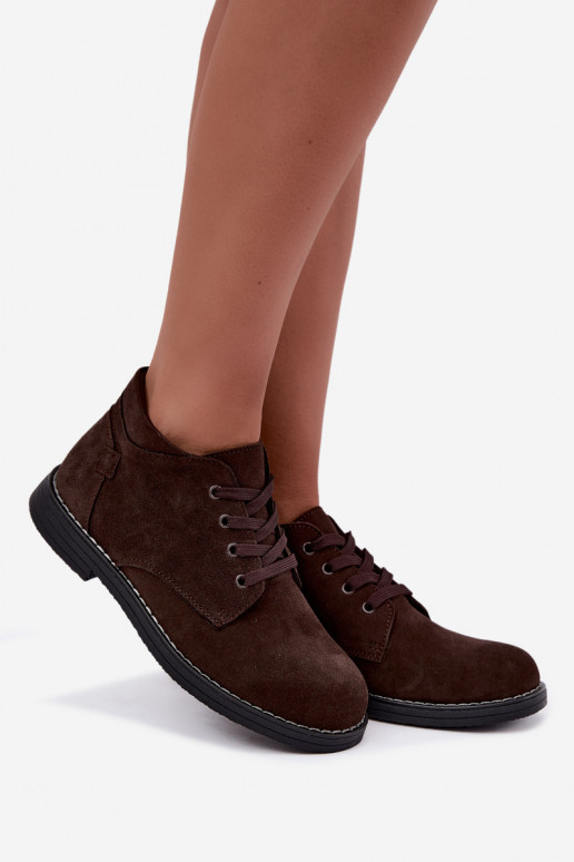 Sapatos de camurça cor chocolate Nirelia