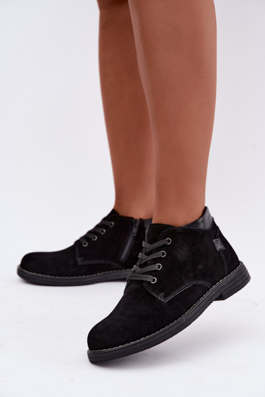 Sapatos de camurça cor preta Nirelia