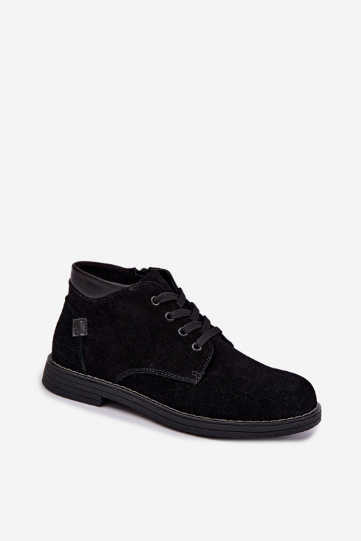Sapatos de camurça cor preta Nirelia