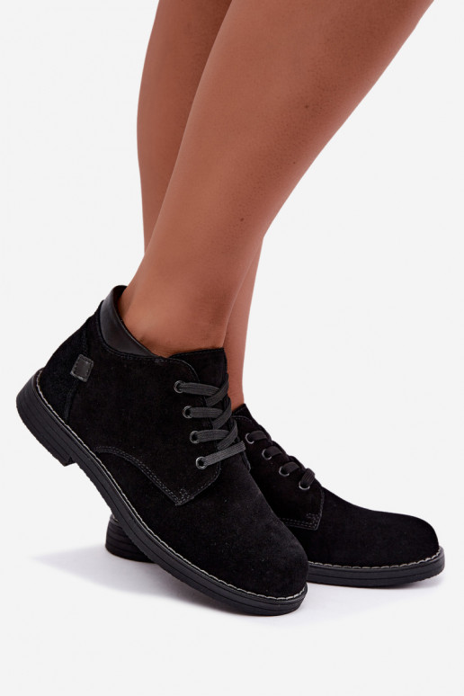 Sapatos de camurça cor preta Nirelia