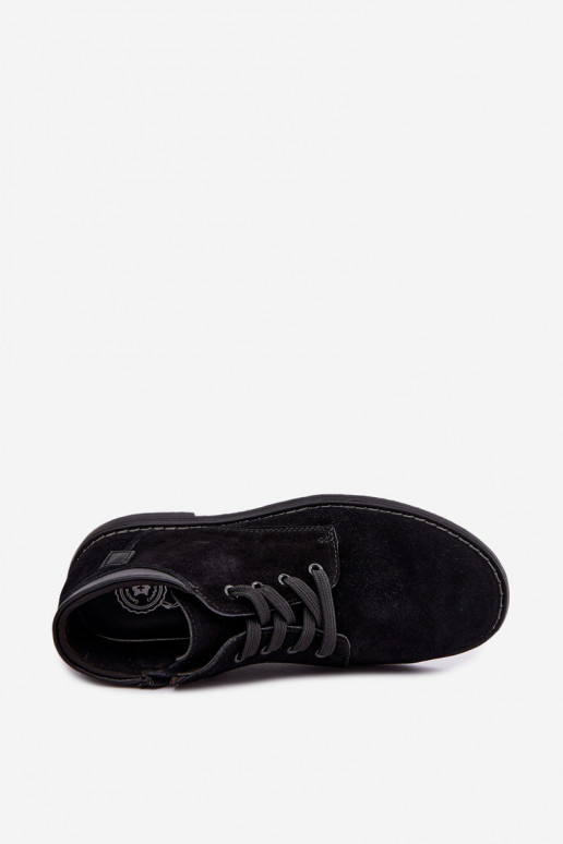 Sapatos de camurça cor preta Nirelia