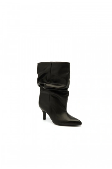 Botins slouchy com salto em preto Gelra 2