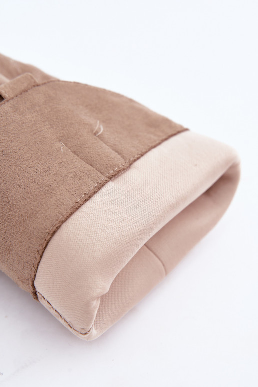 Botas altas de estilo cowboy enrugadas com saltos e cano costurado areia Ives