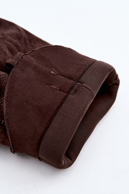Botas altas de estilo cowboy enrugadas com saltos e cano costurado chocolate Ives