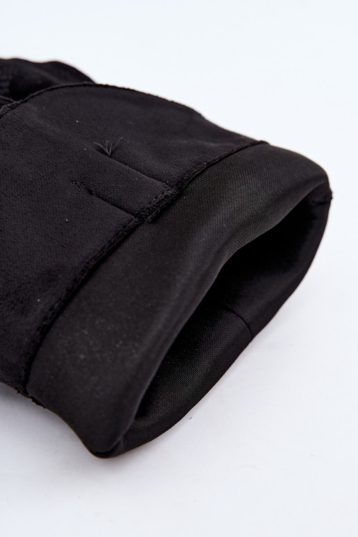 Botas altas de estilo cowboy enrugadas com saltos e cano costurado preto Ives