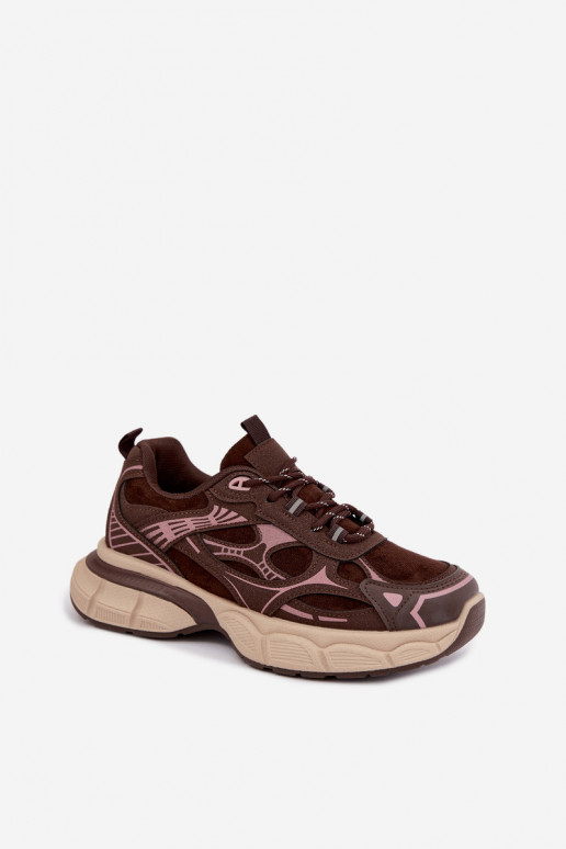 Calçado desportivo com plataforma chocolate INanda
