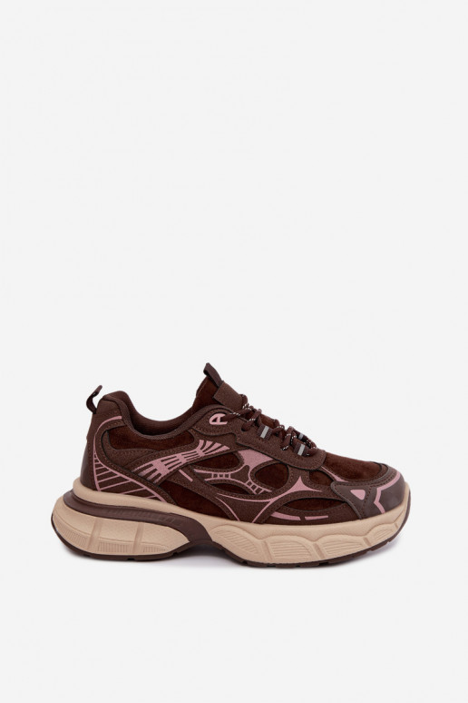 Calçado desportivo com plataforma chocolate INanda