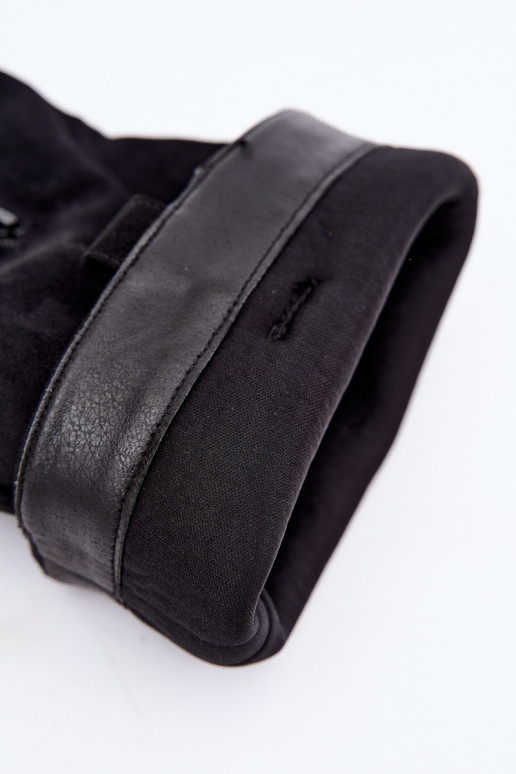 Botas femininas acima do joelho com detalhes decorativos na cor preta Morla