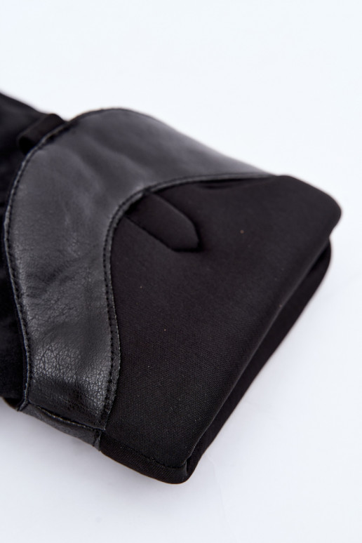Botas femininas de estilo cowboy acima do joelho com salto na cor preta Kalena