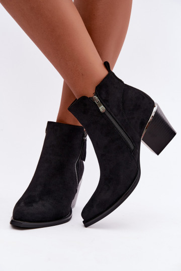 Botins de estilo cowboy com fecho decorativo, preto Jarelia