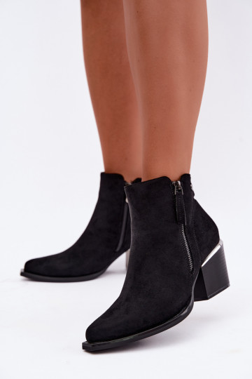 Botins de estilo cowboy com fecho decorativo, preto Jarelia 2
