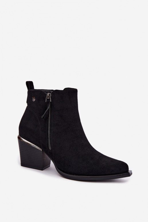 Botins de estilo cowboy com fecho decorativo, preto Jarelia