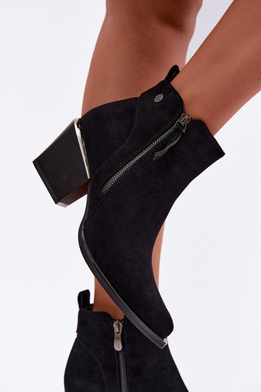 Botins de estilo cowboy com fecho decorativo, preto Jarelia