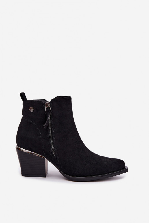 Botins de estilo cowboy com fecho decorativo, preto Jarelia