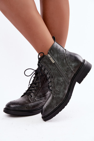 Botins femininos isolados com saltos largos Medicine RIN16-OBD426-90X, cinza