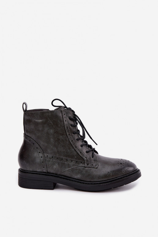 Botins femininos isolados com saltos largos Medicine RIN16-OBD426-90X, cinza