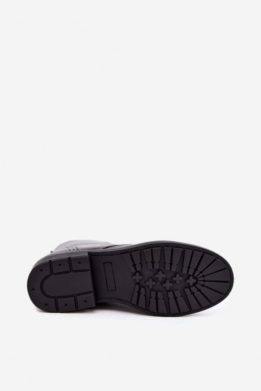 Botins femininos isolados com saltos largos Medicine RIN16-OBD426-88X, castanho escuro