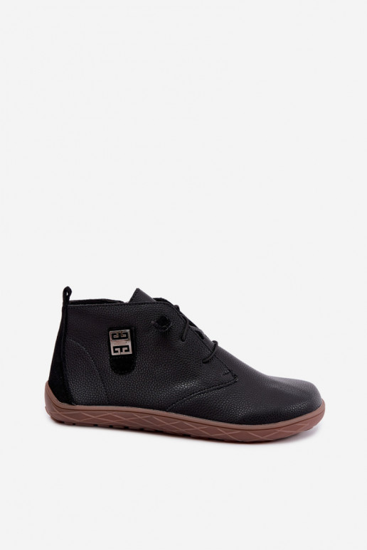 Sapatos de couro femininos Barefoot, pretos Sireya