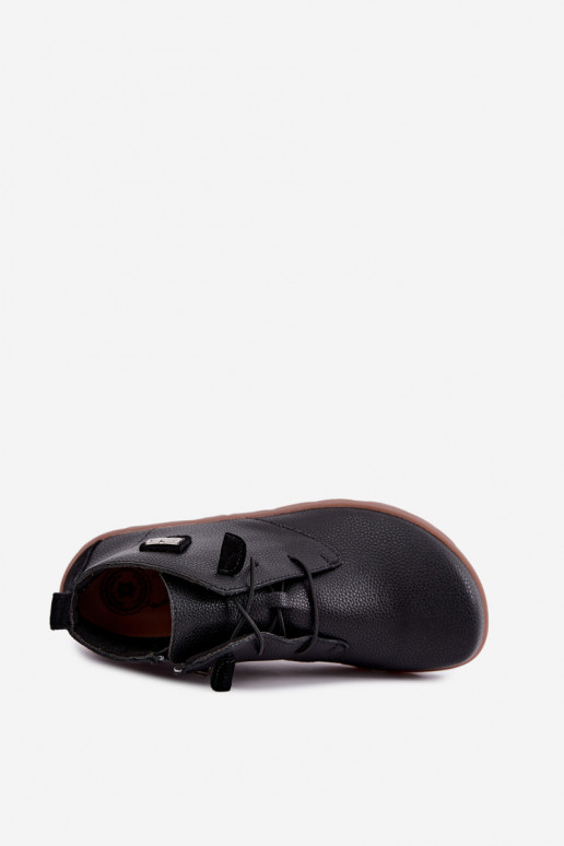 Sapatos de couro femininos Barefoot, pretos Sireya