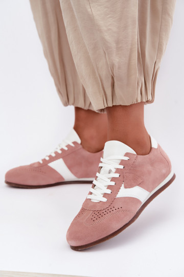 À modalo de tênisHabilitadoturalnego de camurçau Zazoo N1412 cor rosa 2