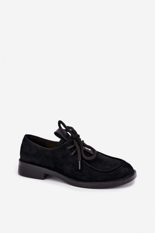 Sapatos femininos barefoot em camurça sintética D&A CR62-3460 cor preta