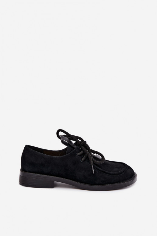 Sapatos femininos barefoot em camurça sintética D&A CR62-3460 cor preta