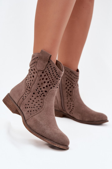 Botins abertos em areia com saltos largos Amisna 2