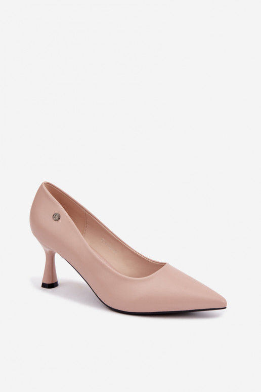 Sapatos de salto Vinceza 62323 cor areia