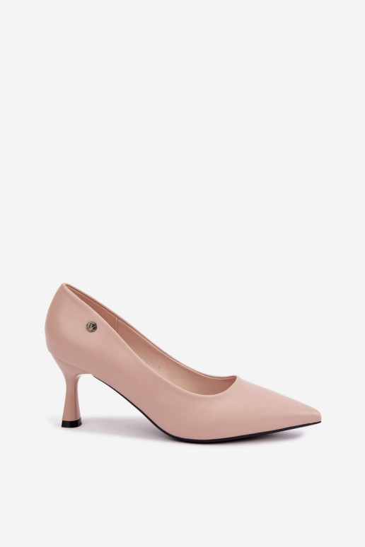 Sapatos de salto Vinceza 62323 cor areia