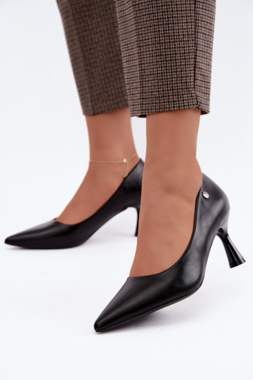 Sapatos de salto Vinceza 62323 cor preta