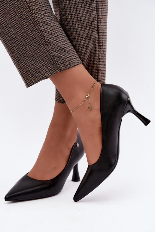 Sapatos de salto Vinceza 62323 cor preta