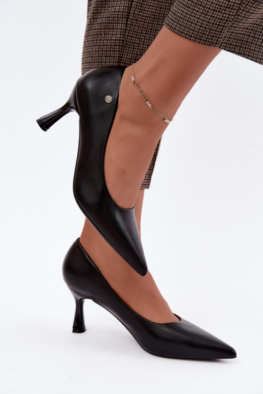 Sapatos de salto Vinceza 62323 cor preta