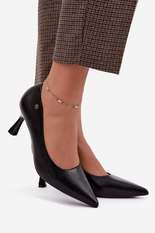 Sapatos de salto Vinceza 62323 cor preta