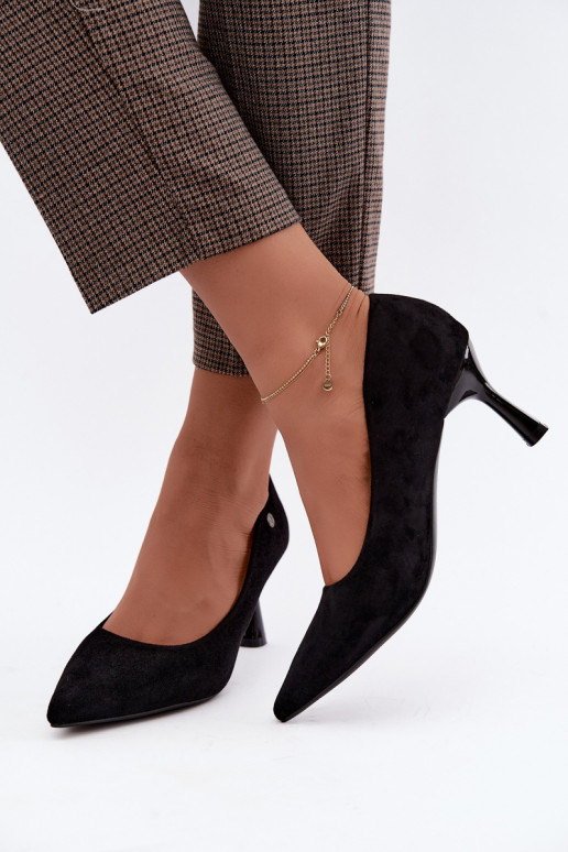 Sapatos de salto Vinceza 62323 cor preta