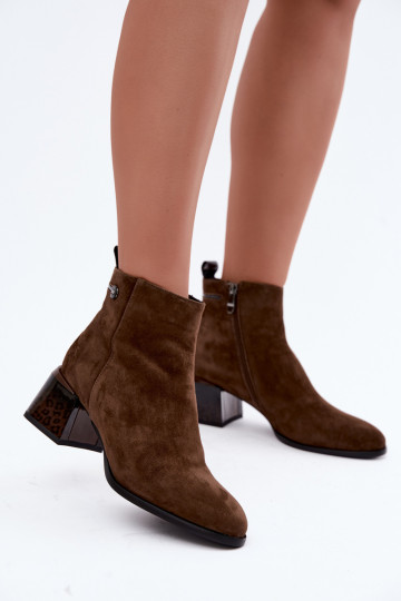 Botins Lurelia de camurça sintética marrom
