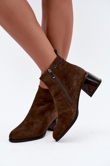 Botins Lurelia de camurça sintética marrom 2