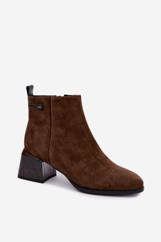 Botins Lurelia de camurça sintética marrom
