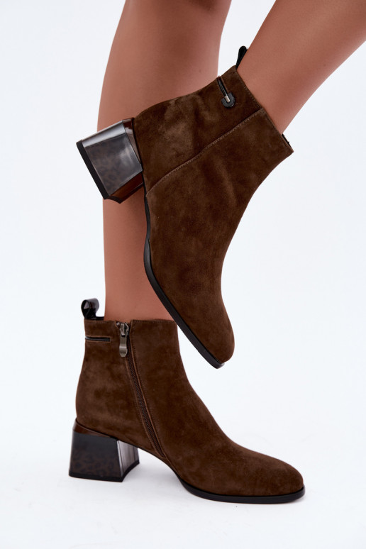 Botins Lurelia de camurça sintética marrom