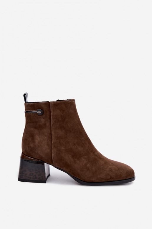 Botins Lurelia de camurça sintética marrom