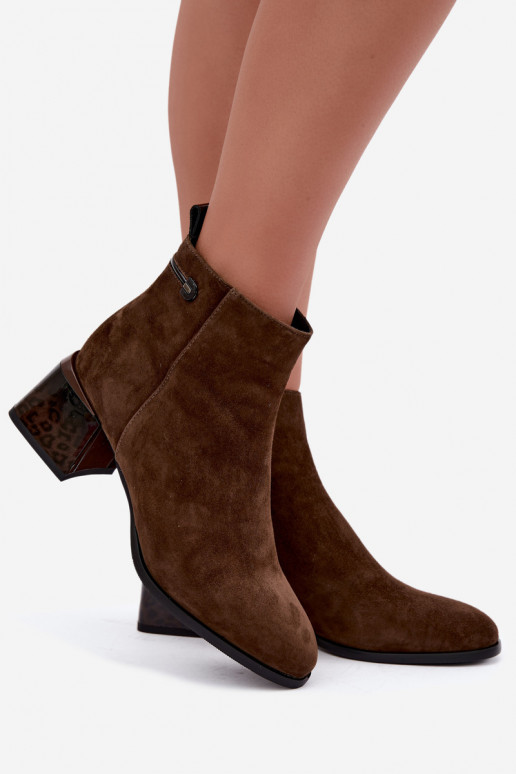 Botins Lurelia de camurça sintética marrom