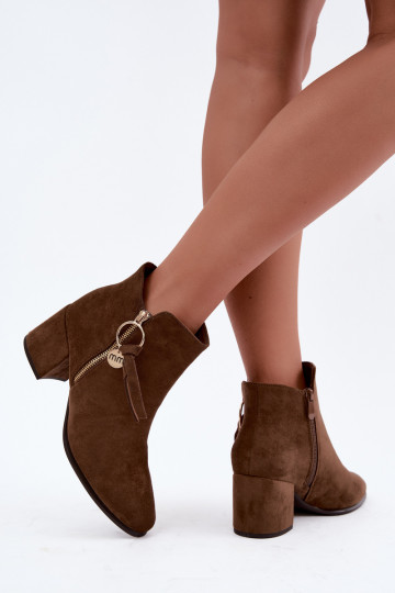 Botins Imara cor caqui com salto
