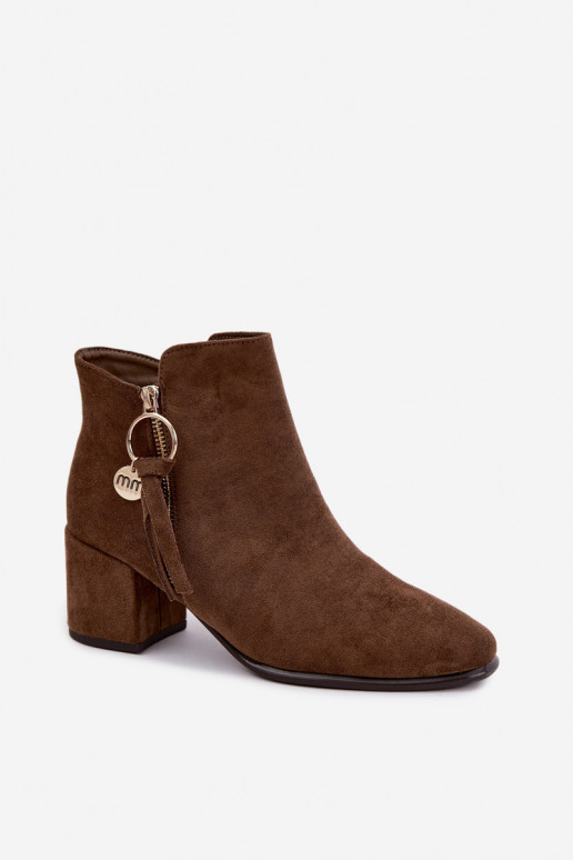 Botins Imara cor caqui com salto