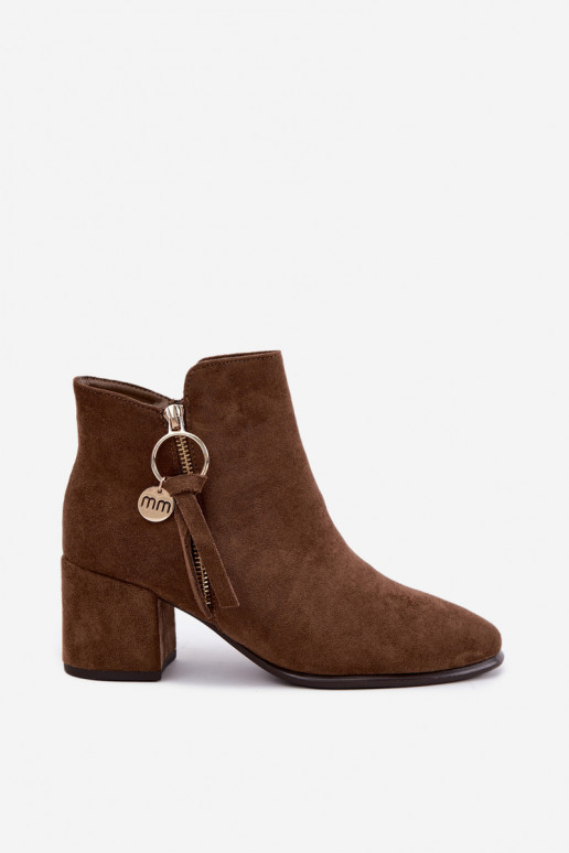 Botins Imara cor caqui com salto