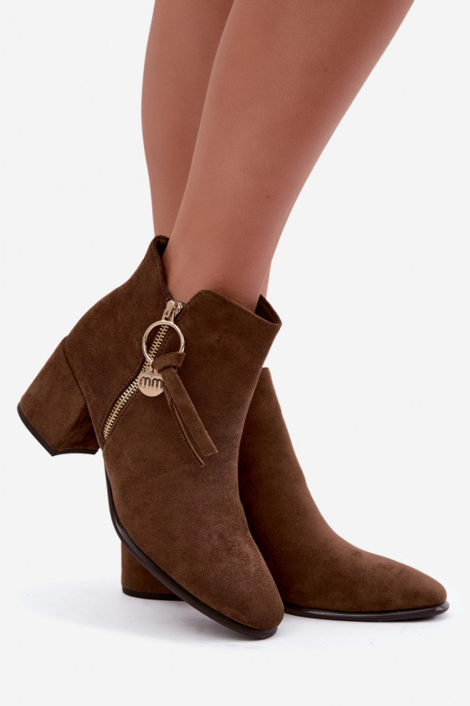 Botins Imara cor caqui com salto
