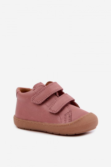 Sapatos de couro para crianças rosa escuro Barefoot Froddo G2130328-6