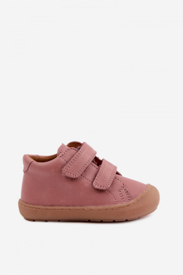 Sapatos de couro para crianças rosa escuro Barefoot Froddo G2130328-6 2