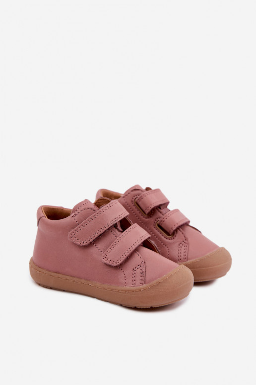 Sapatos de couro para crianças rosa escuro Barefoot Froddo G2130328-6