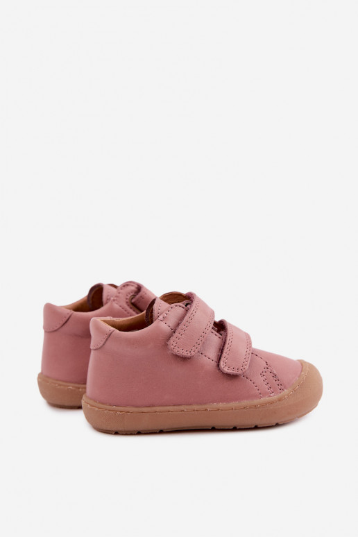 Sapatos de couro para crianças rosa escuro Barefoot Froddo G2130328-6