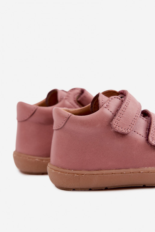 Sapatos de couro para crianças rosa escuro Barefoot Froddo G2130328-6