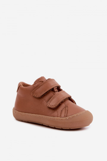 Sapatos de couro para crianças marrons Barefoot Froddo G2130328-2